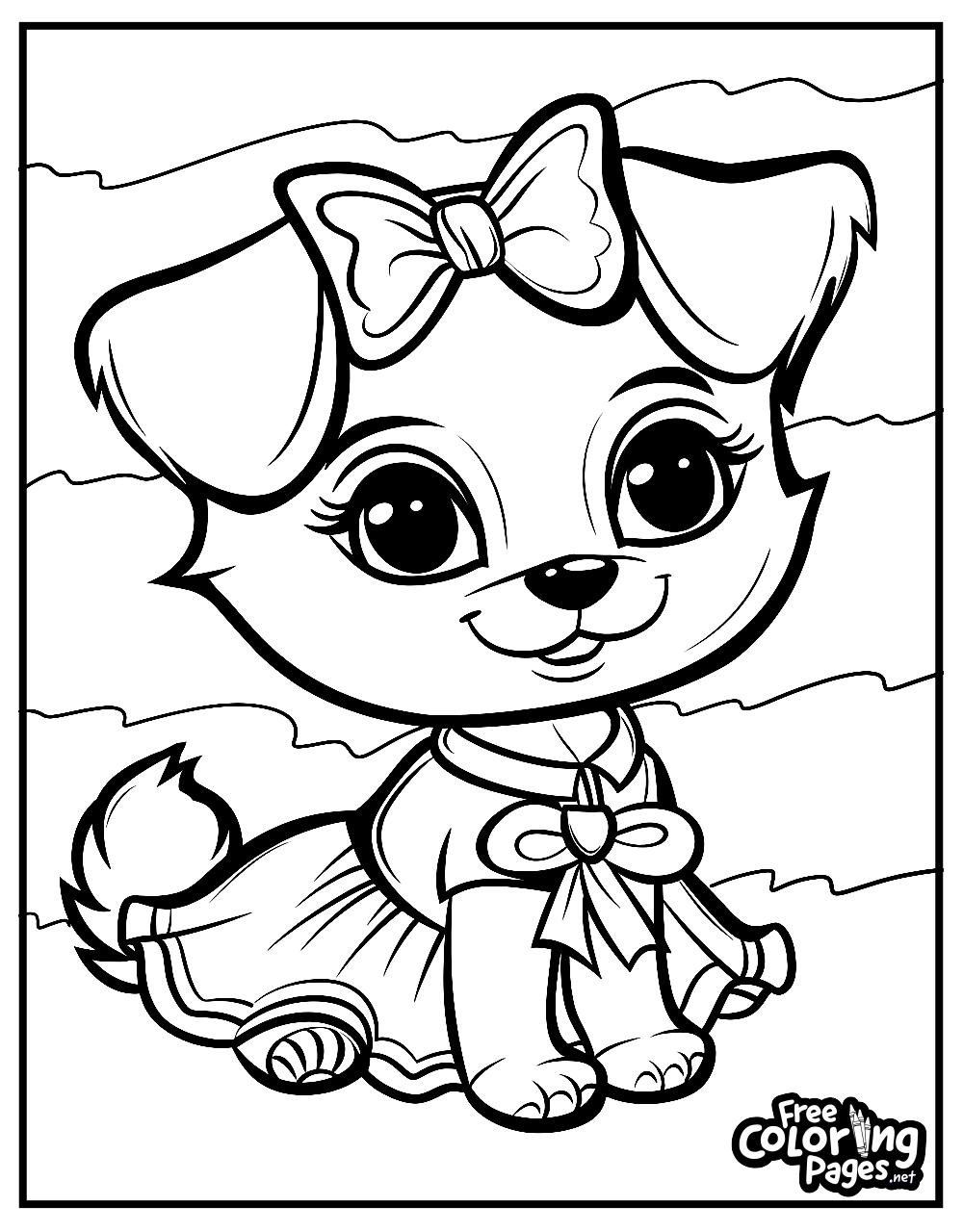 free printable puppy coloring pages