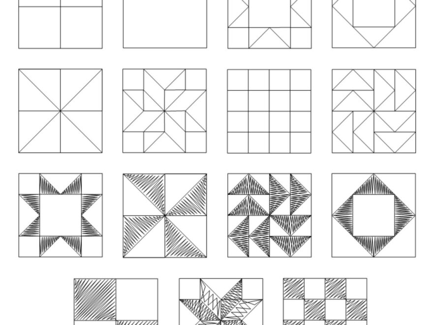 QB Quilt Block Template Set