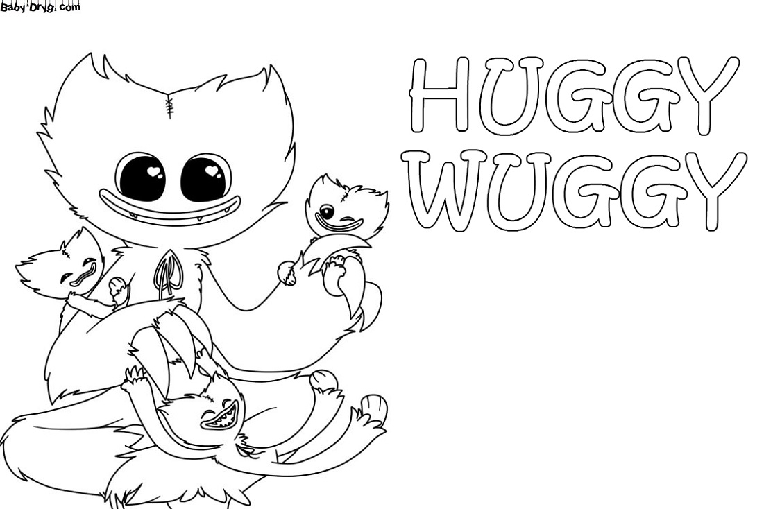 Quality Huggy Wuggy Coloring Page Coloring Huggy Wuggy