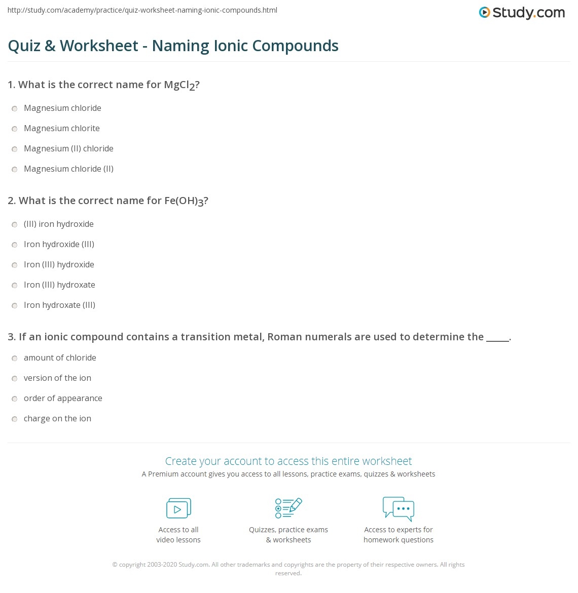 naming ionic compounds worksheet naming ionic compounds worksheet