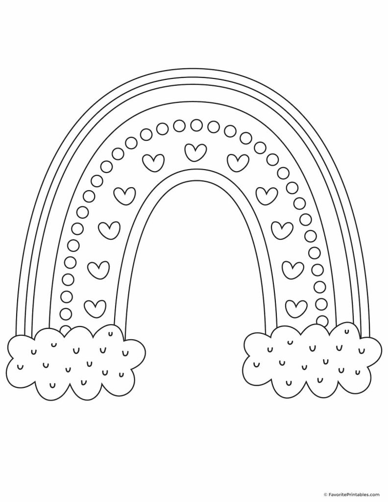 rainbow coloring pages printable free