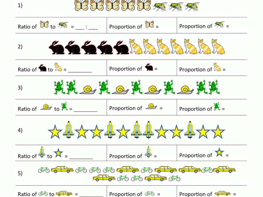Ratio And Proportion Worksheet