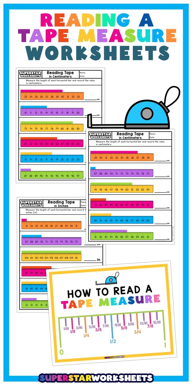 Reading A Tape Measure Worksheet Reading A Tape Measure Worksheet