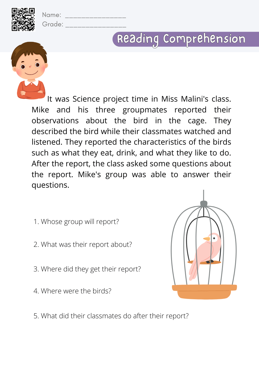 Reading Comprehension Worksheet For Grade 3 Kidpid Reading Comprehension Worksheet For Grade 3 Kidpid