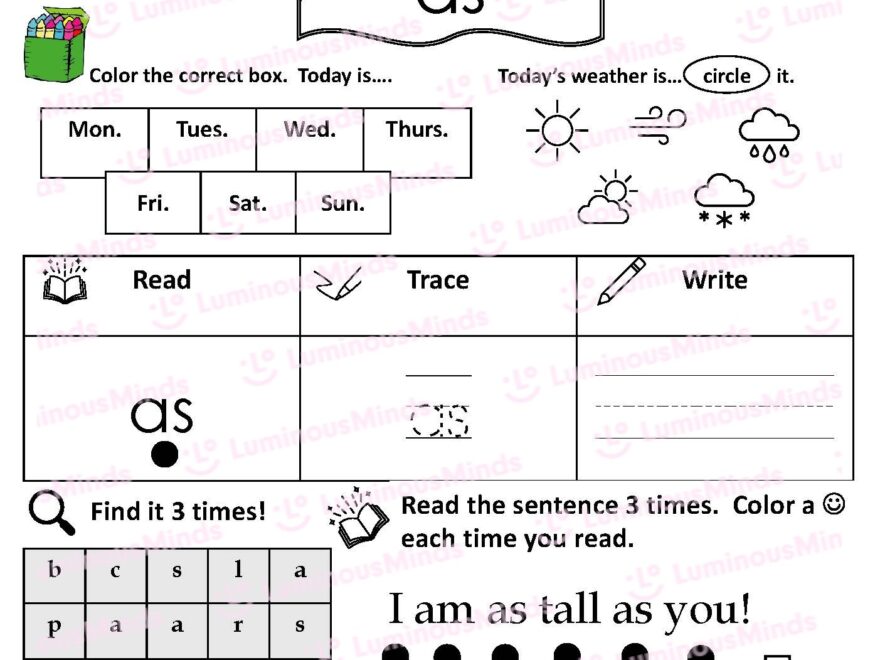 Reading Comprehension Worksheets My Word Of The Day As