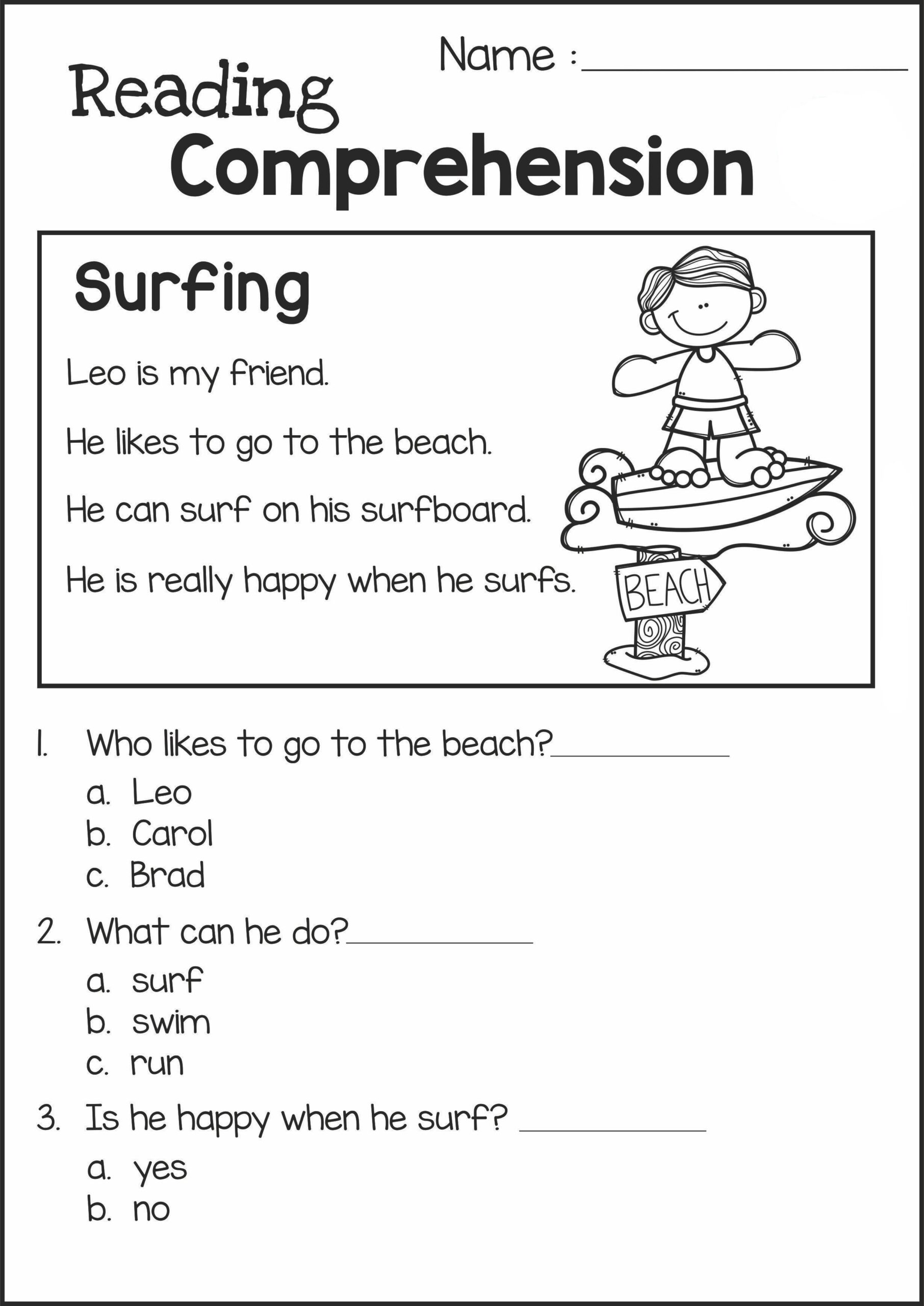 reading worksheets for 2nd graders