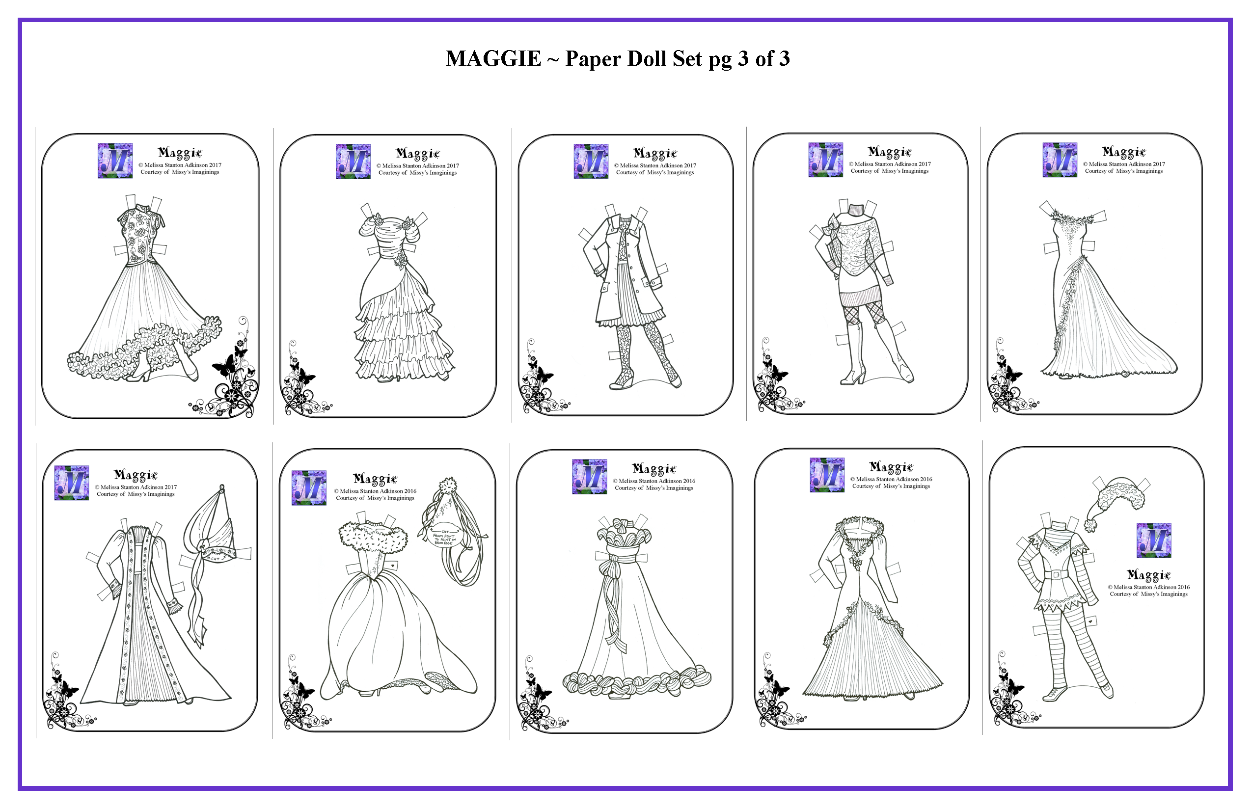 Ready To Print Paper Doll Sets Missy s Imaginings