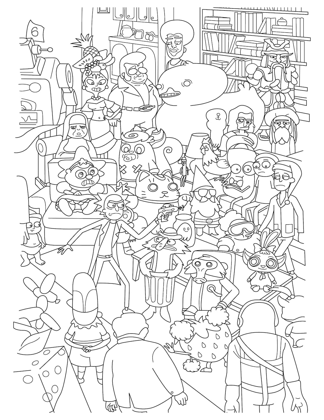 rick and morty coloring pages