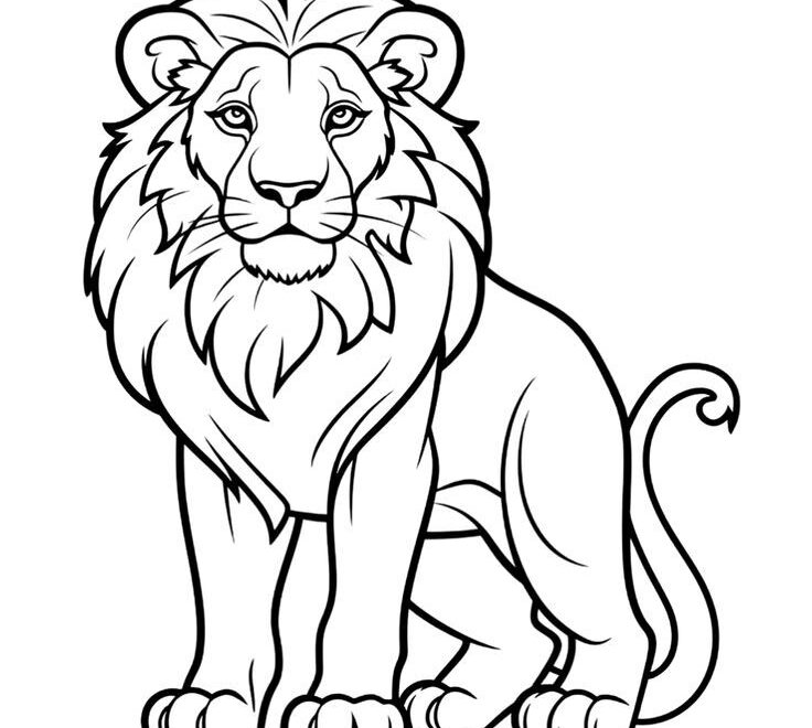Roar Into Summer Fun With A Majestic Lion Coloring Page