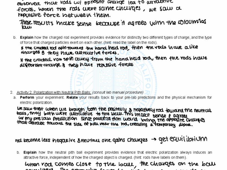 S22 5CL Lab 2 Worksheet O UCLA Physics 5C Lab 2 Worksheet Spring 2022 Names Mannoor Wani Studocu