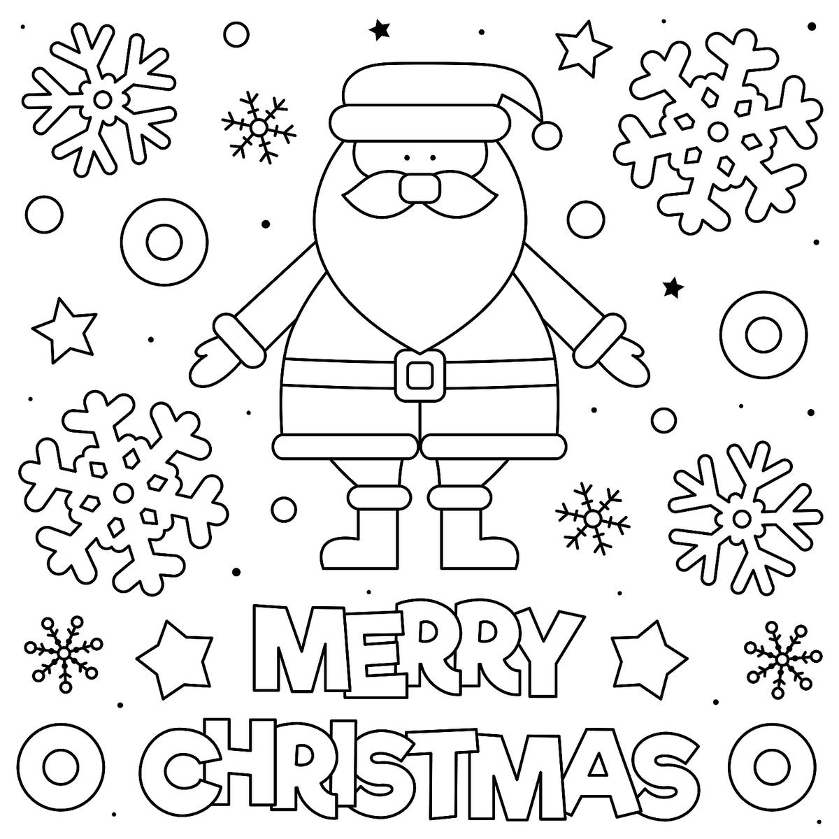 santa coloring pages printable