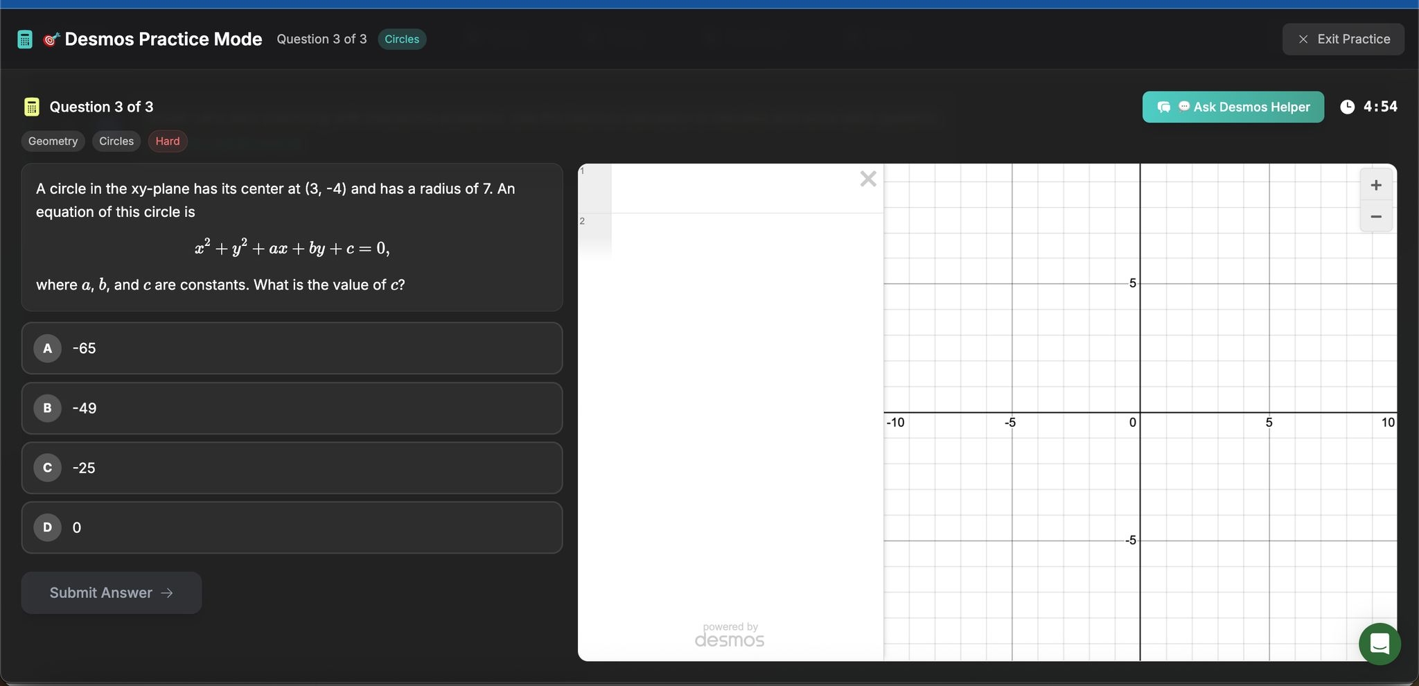 desmos worksheet slideshow 8 types of questions sat