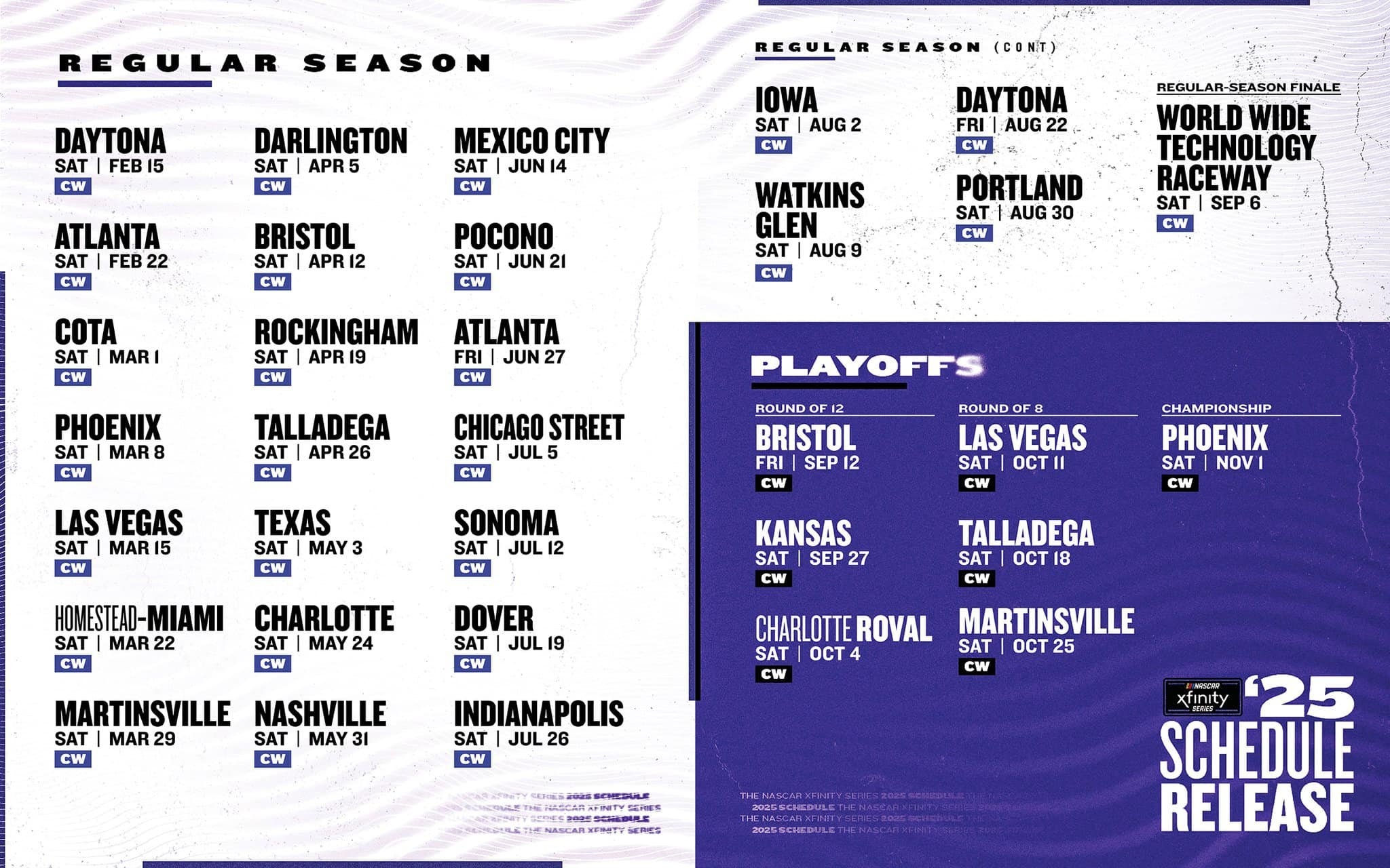 printable nascar schedule 2025