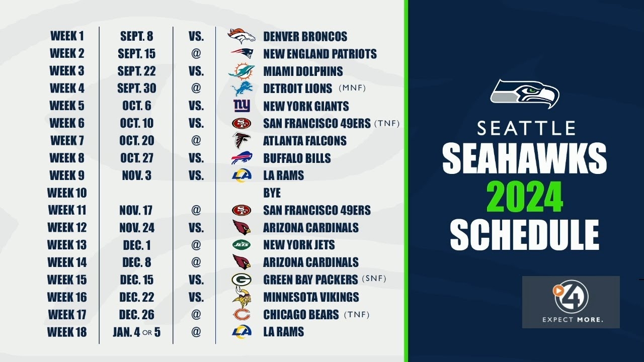 seattle seahawks schedule printable seattle seahawks schedule printable