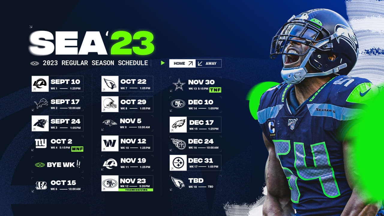 Seahawks Release Official 2023 Schedule Worksheets Library Seahawks Release Official 2023 Schedule Worksheets Library