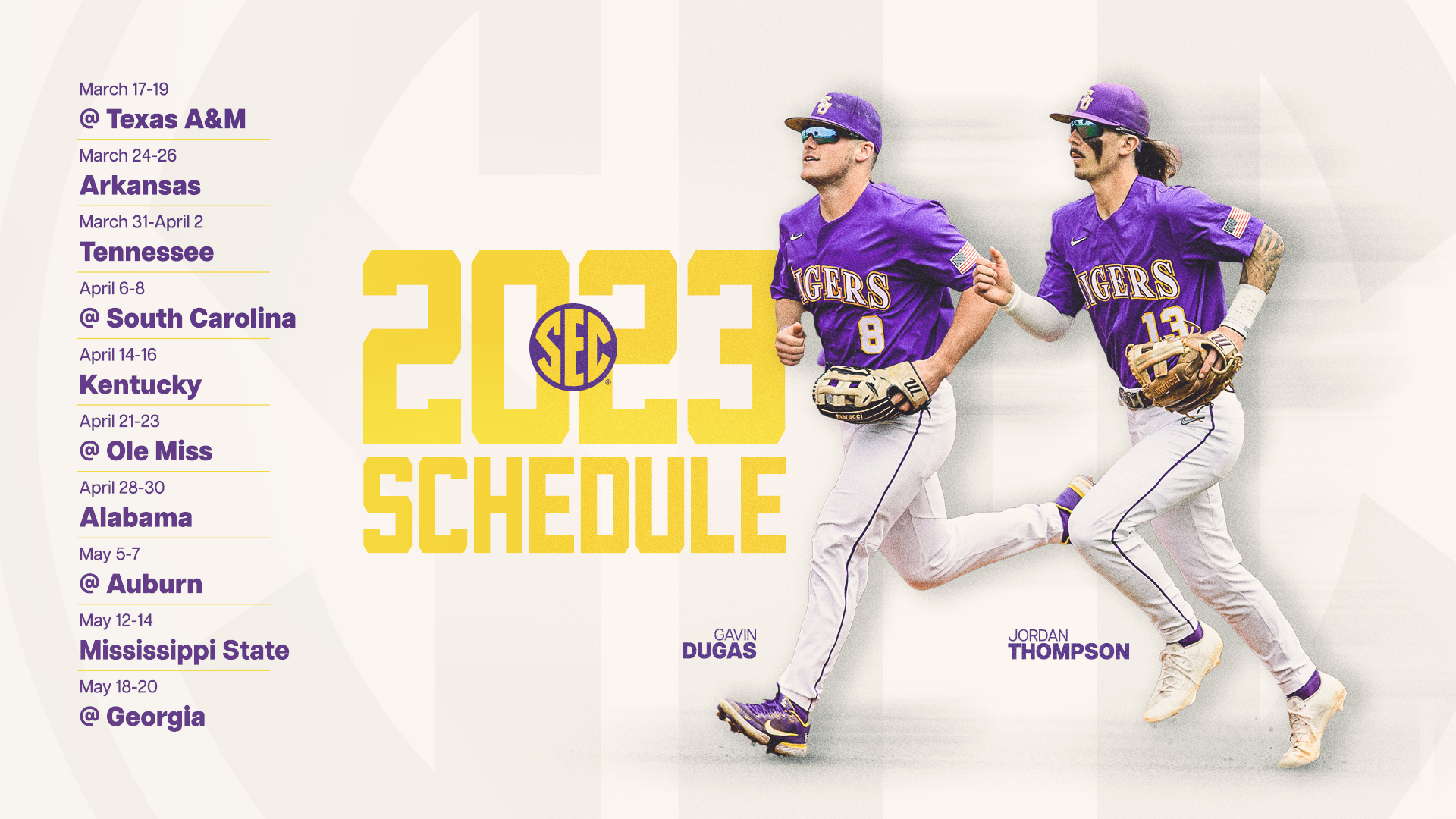 SEC Announces Revised 2023 Conference Baseball Schedule LSU SEC Announces Revised 2023 Conference Baseball Schedule LSU