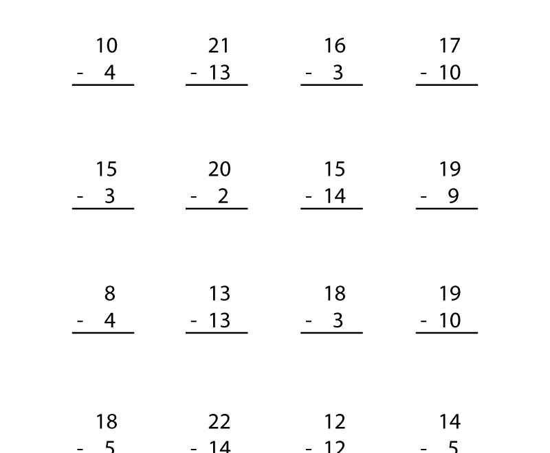 Second Grade Subtraction Worksheet