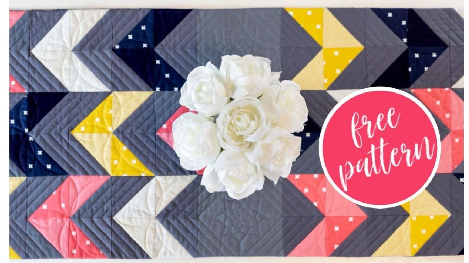 Sew A Stunning Modern Table Runner With Half Square Triangles Free Sewing Pattern