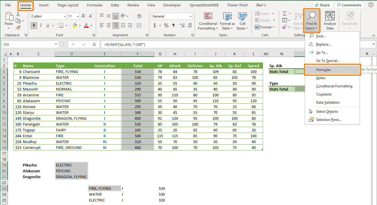 Show Formulas In Excel