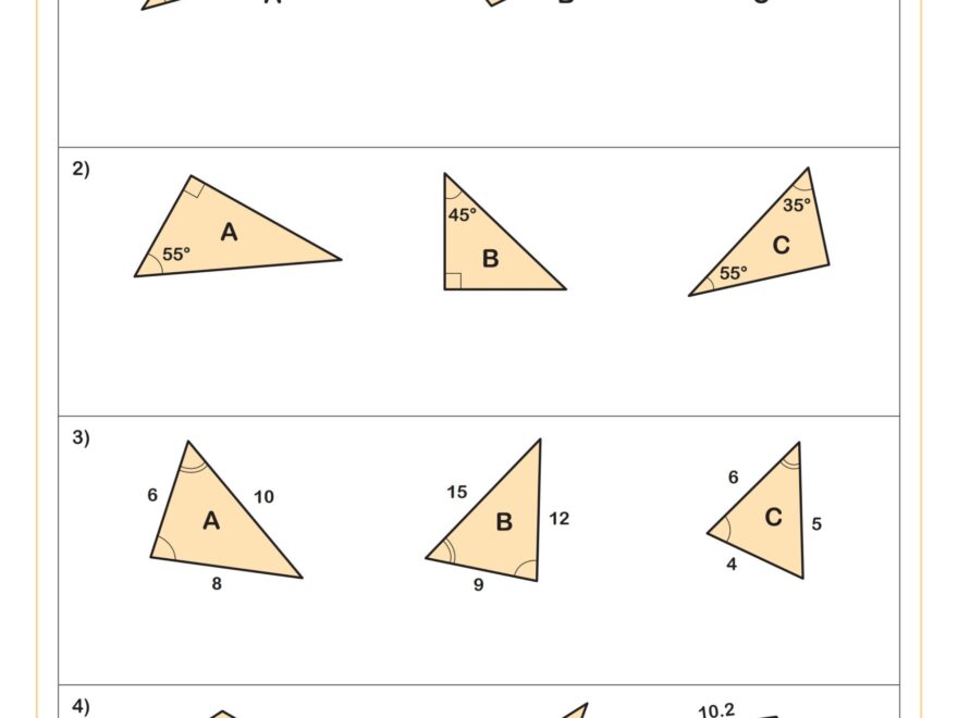 Similar Triangles A Worksheet PDF Printable Geometry Worksheet Cazoom Math