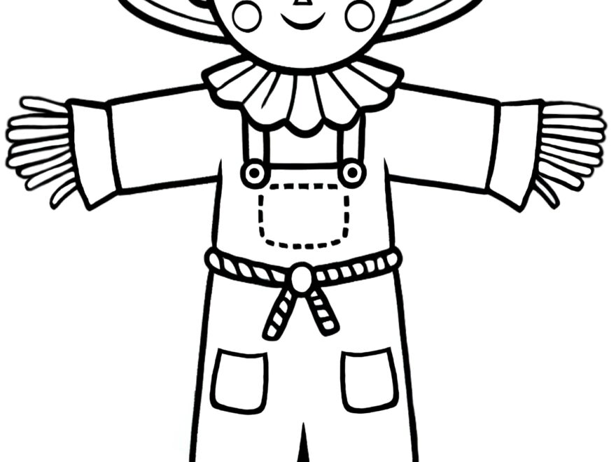 Simple Scarecrow Template Rooftop Post Printables