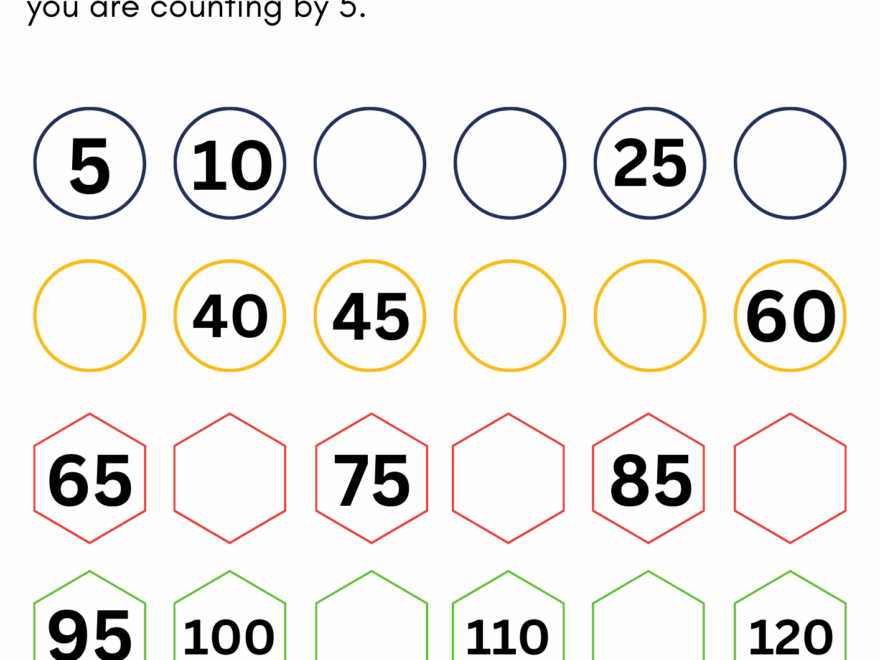 Skip Counting By 5 Kindergarten Skip Counting By 5 Worksheets Made By Teachers