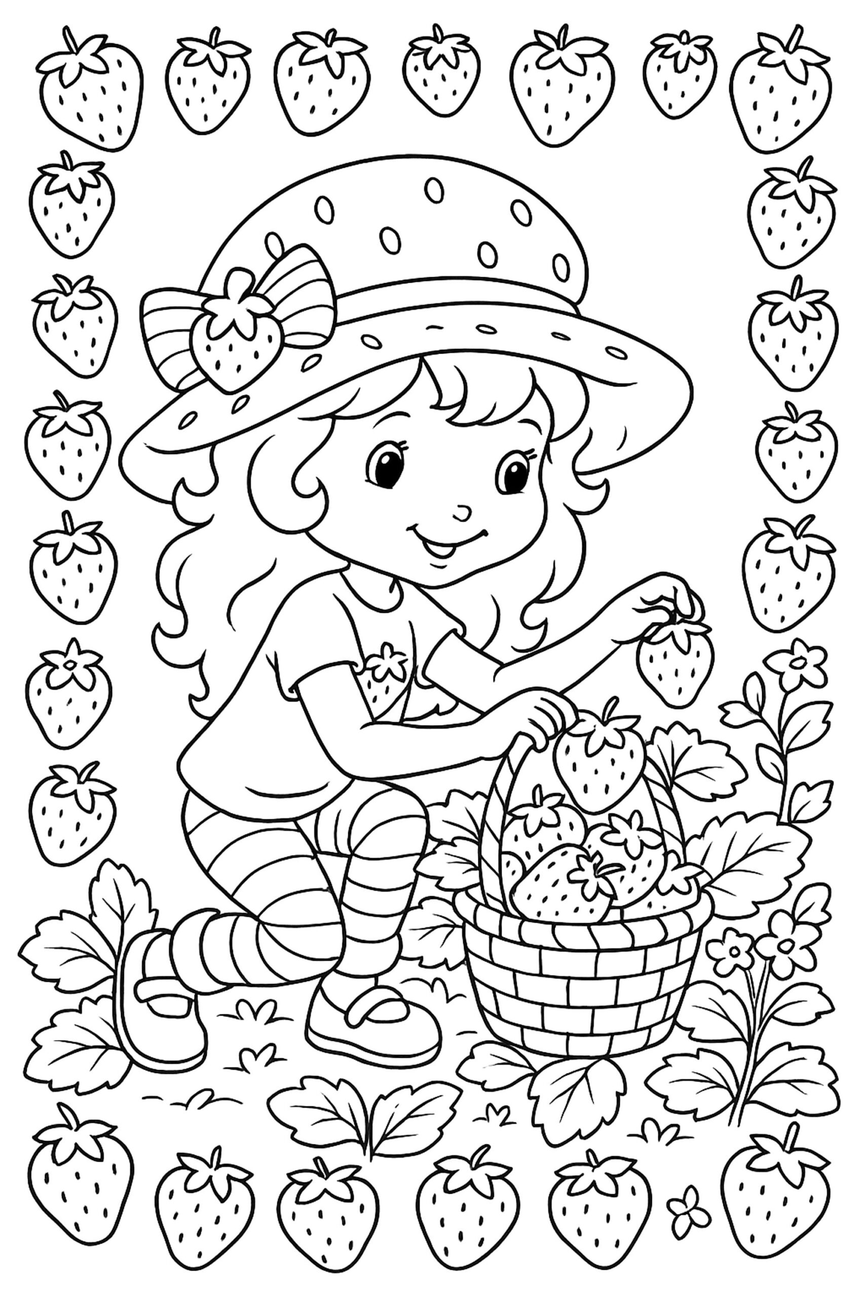 strawberry shortcake coloring page strawberry shortcake coloring page