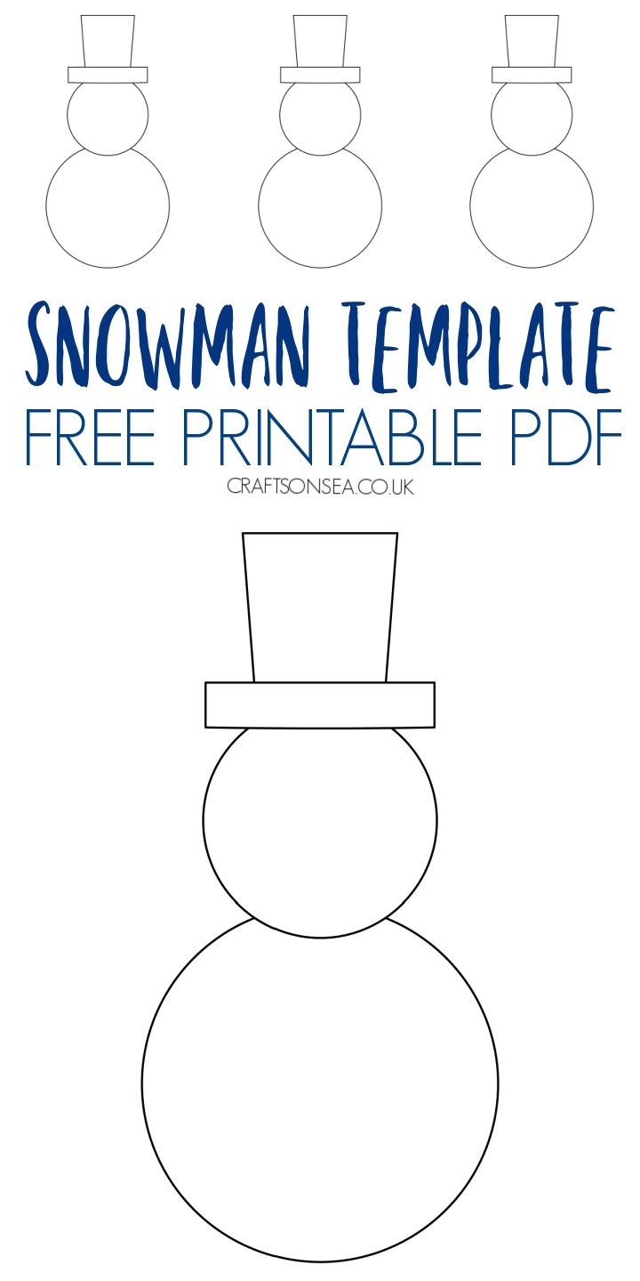 Snowman Template FREE Printable PDF Crafts On Sea