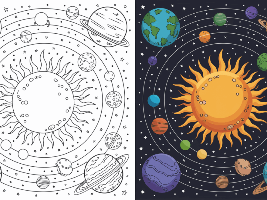 Solar System Coloring Pages Free Fun Printables