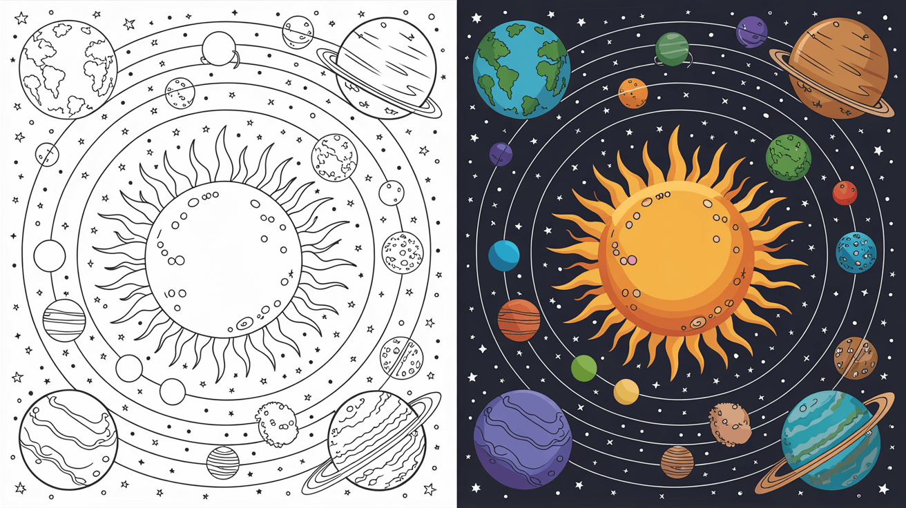 Solar System Coloring Pages Free Fun Printables  Solar System Coloring Pages Free Fun Printables