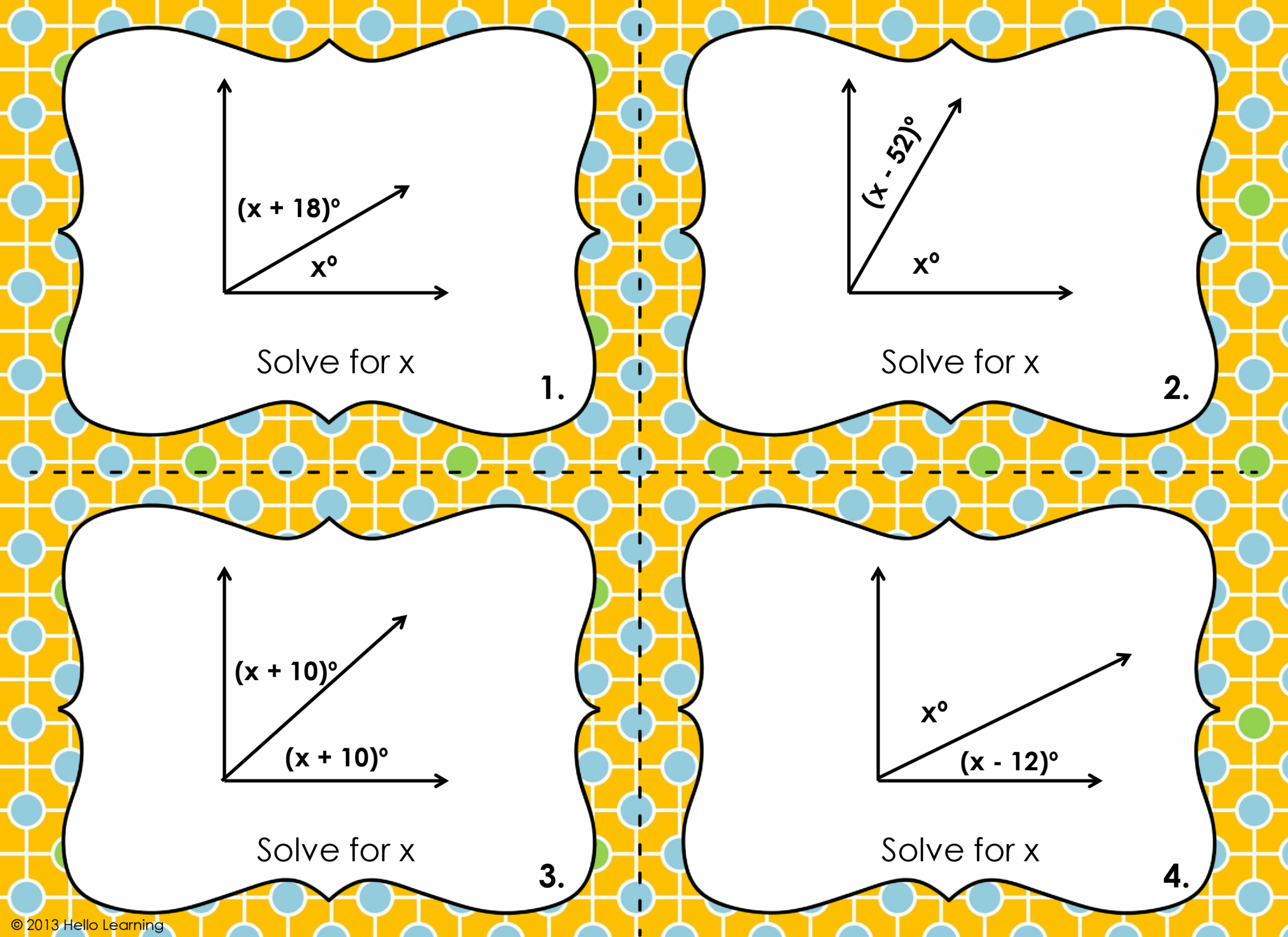 Solving Equations With Complementary Supplementary Angles Shelly Ferner Library Formative Solving Equations With Complementary Supplementary Angles Shelly Ferner Library Formative
