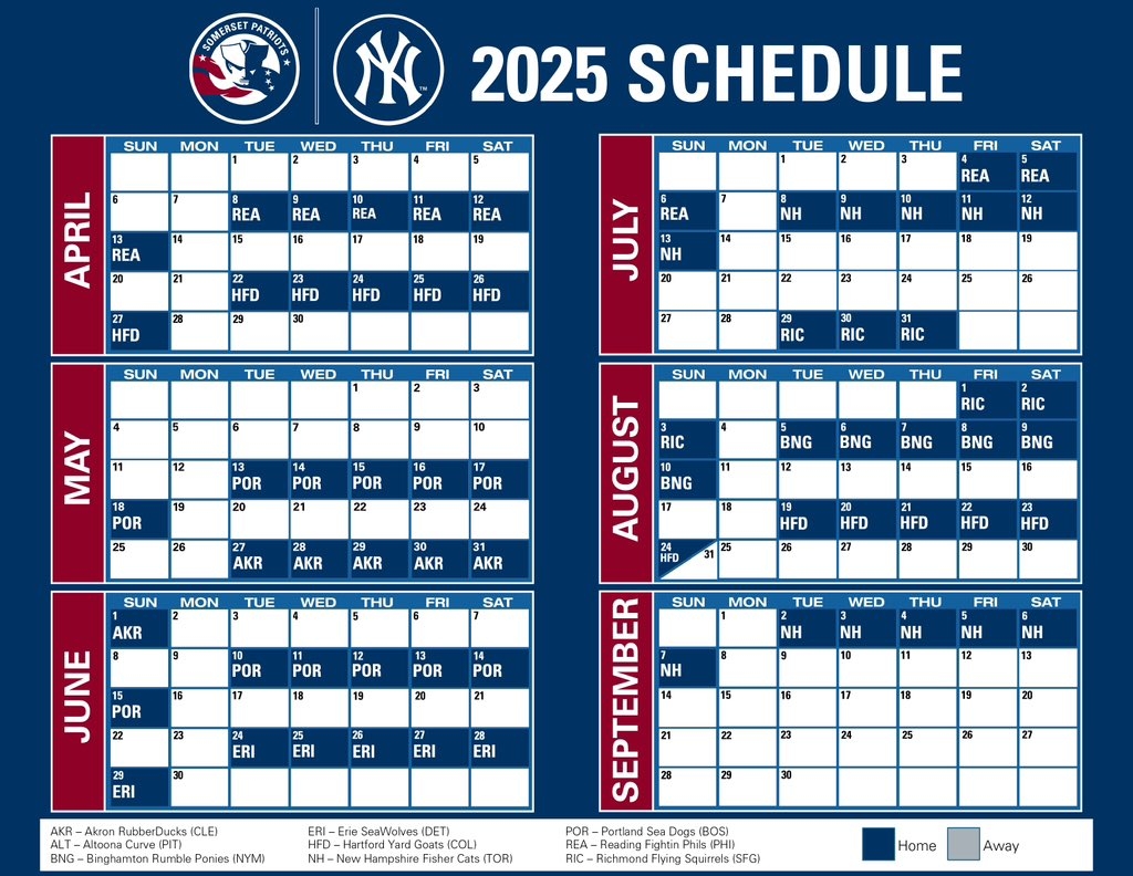 Somerset Patriots On X Our 2025 Home Schedule Is Here Https t co Zxnl8r4L2R X Somerset Patriots On X Our 2025 Home Schedule Is Here Https t co Zxnl8r4L2R X
