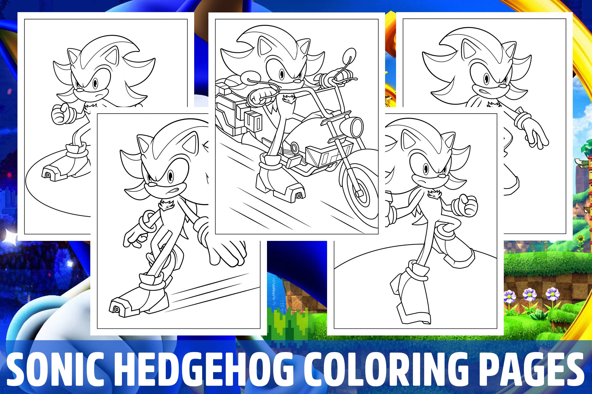 sonic the hedgehog coloring page