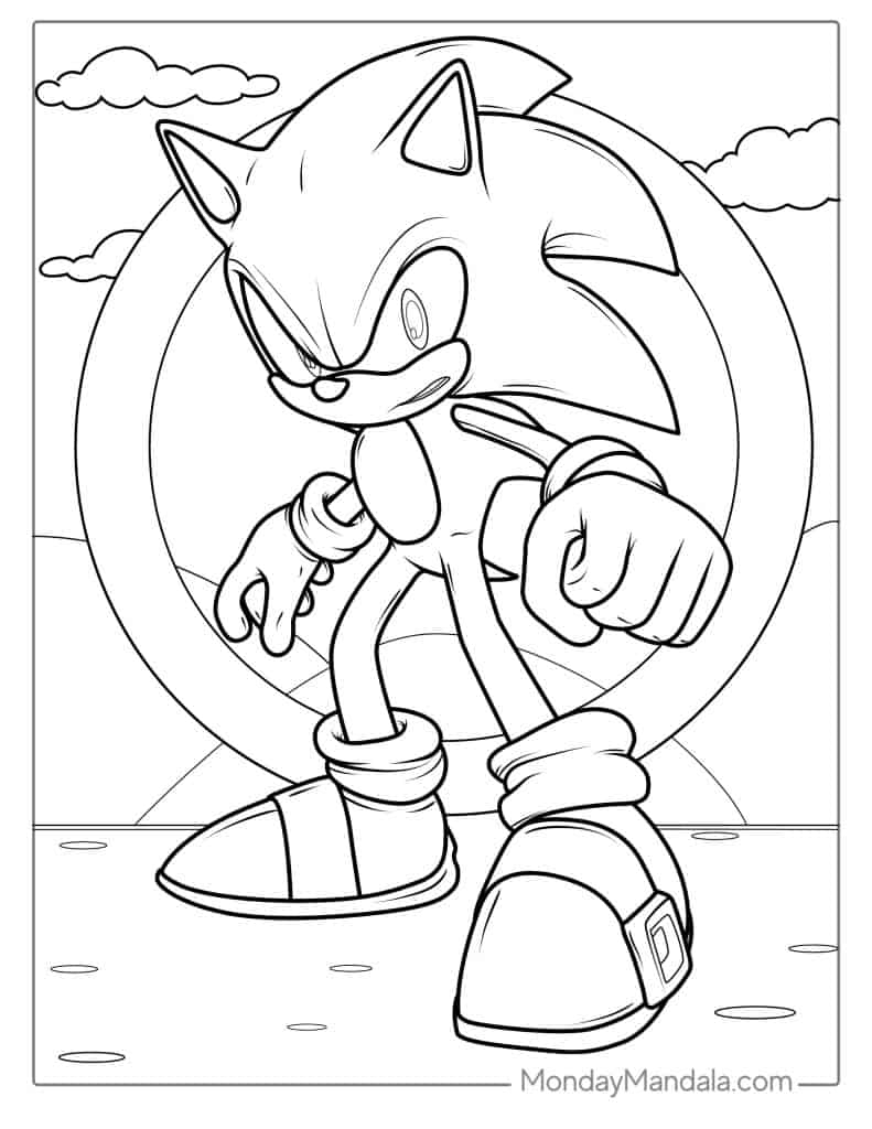 Sonic Lego Sonic The Hedgehog Pictures To Color Printable Pdf Sonic Birthday Party Decorations
