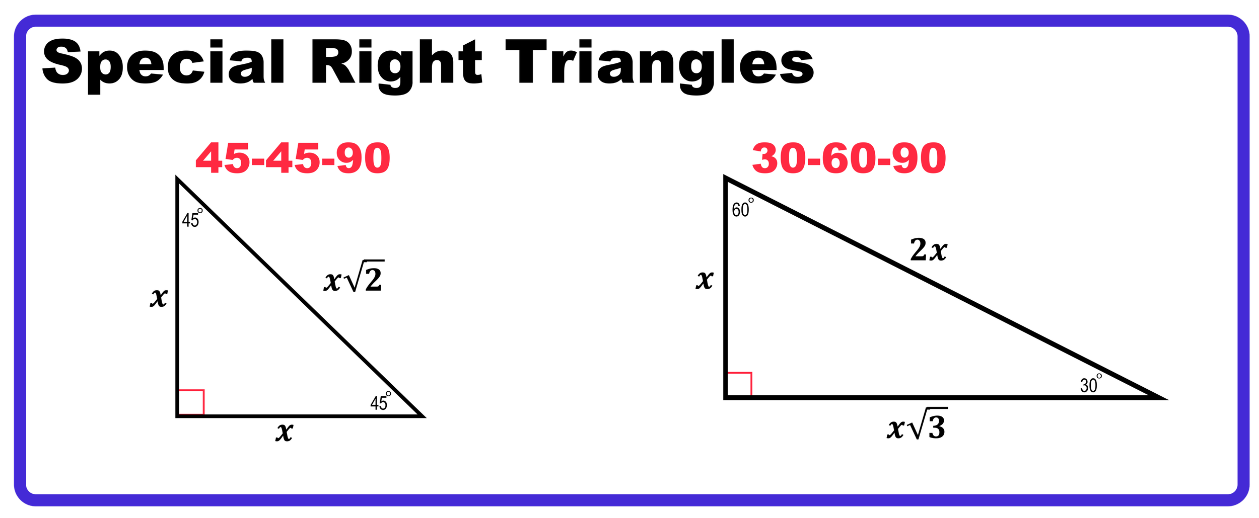 worksheet for special right triangles worksheet for special right triangles