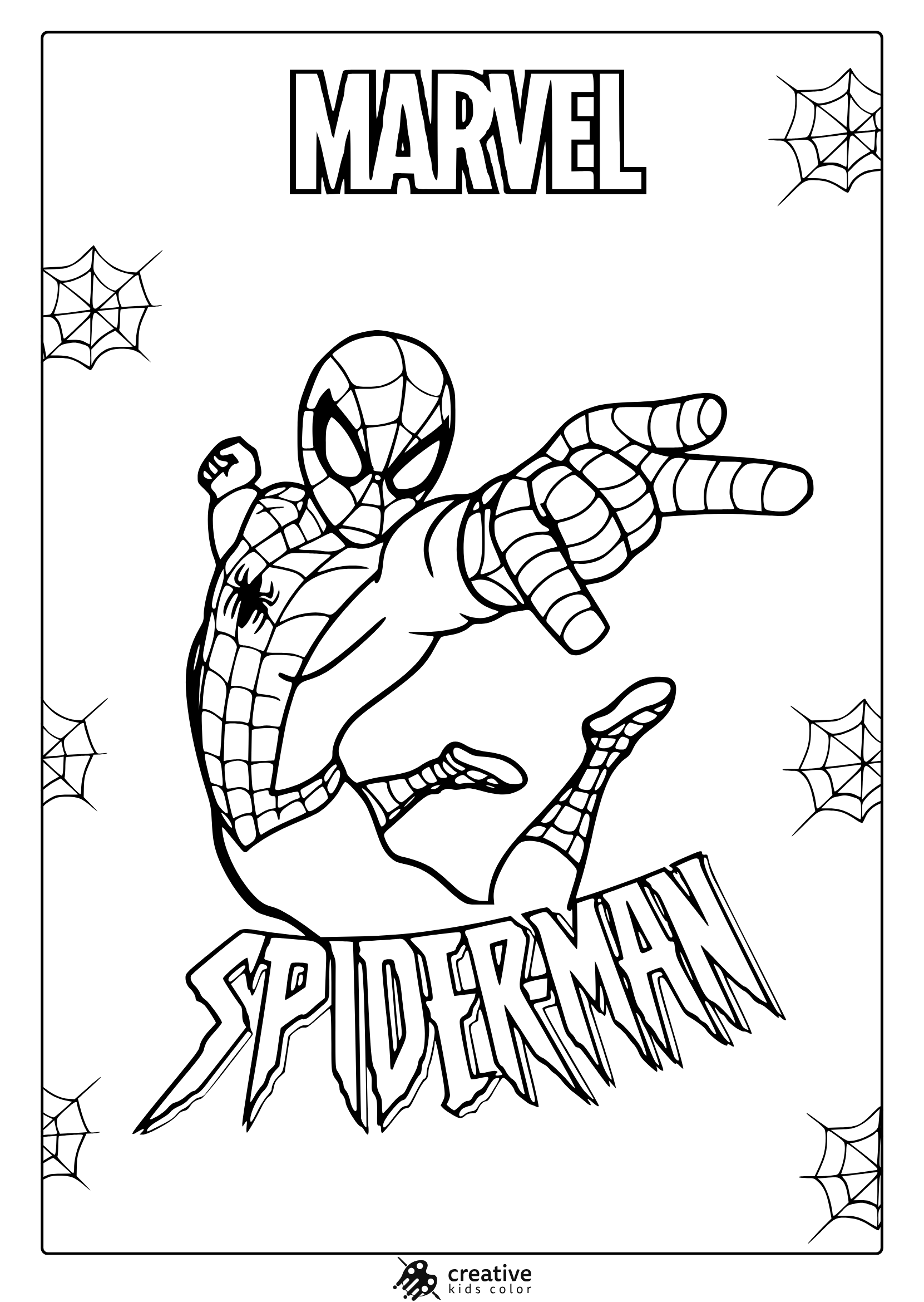 printable coloring pages spiderman