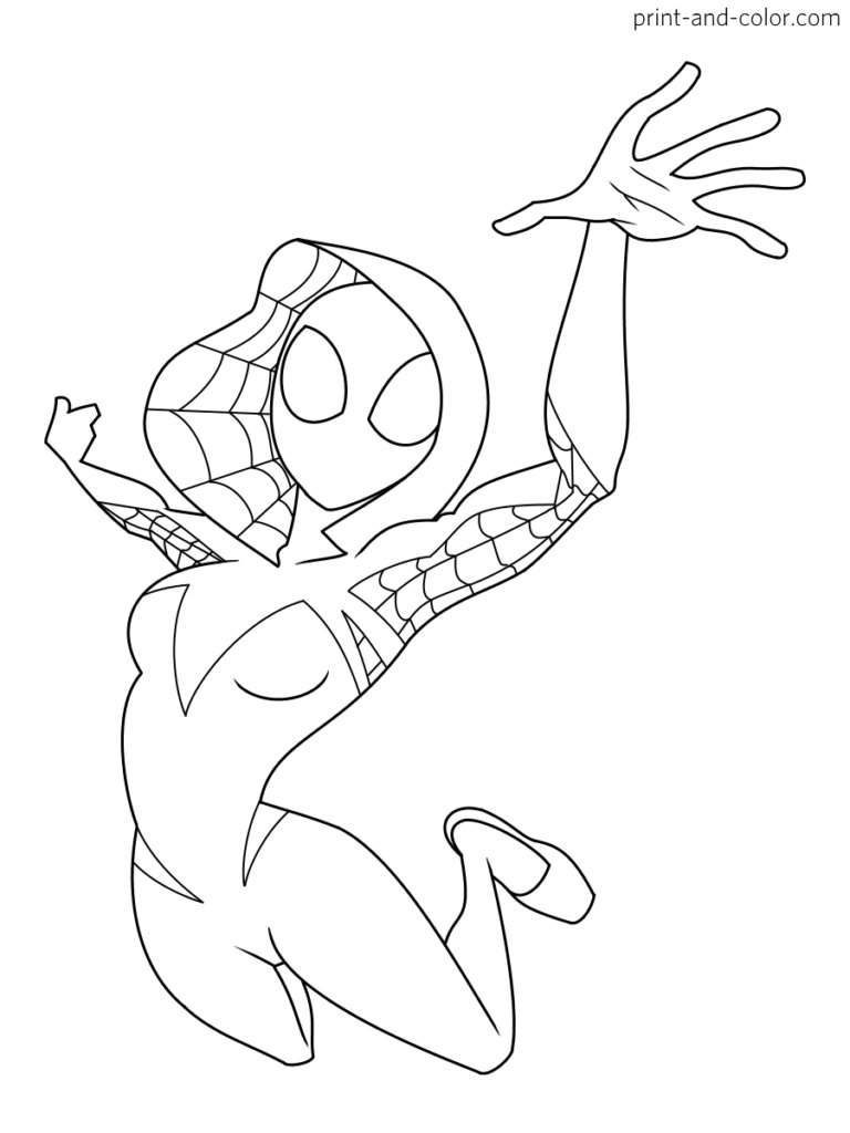spiderman coloring page printable