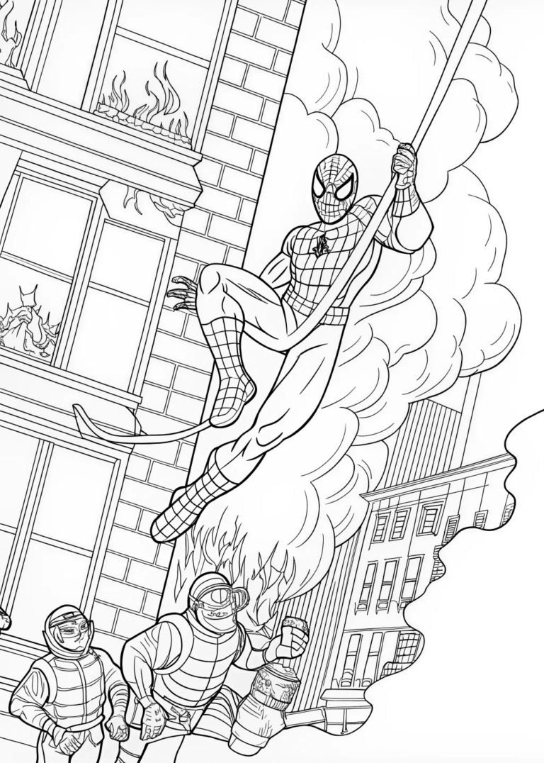 spider man color pages