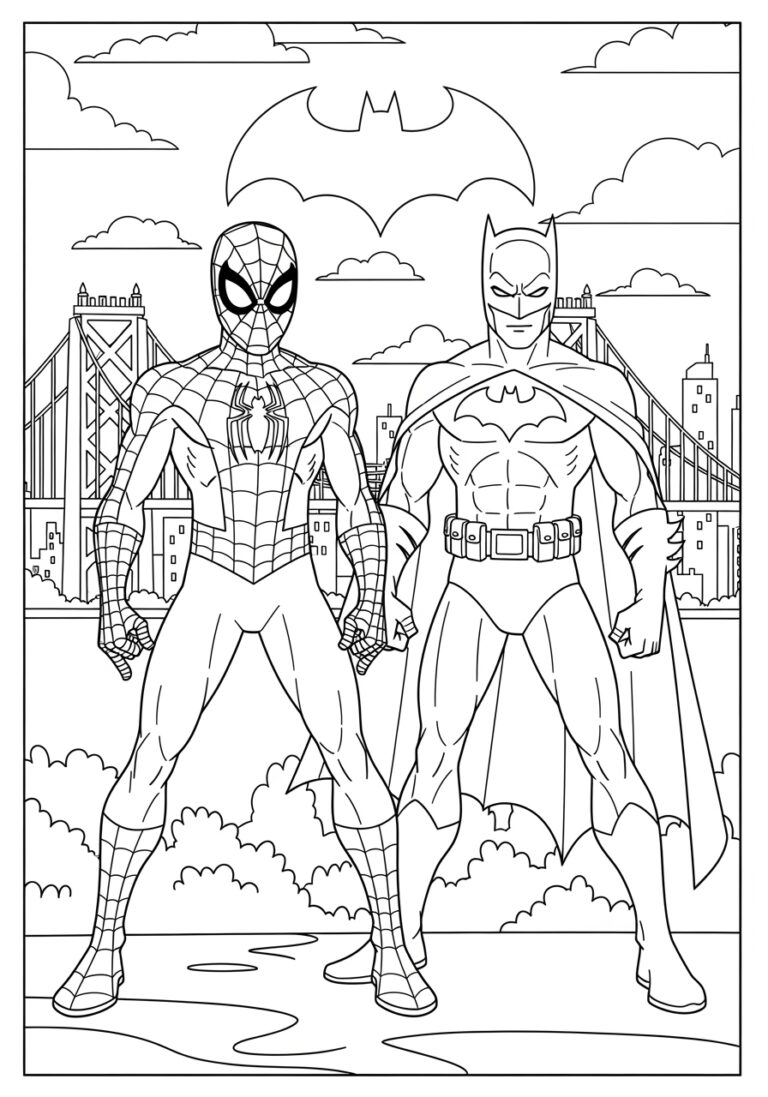 Spiderman Batman Coloring Pages Free Printables Spiderman Batman Coloring Pages Free Printables