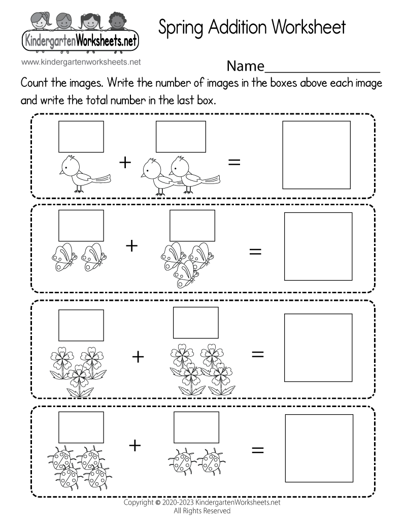 adding worksheets for kindergarten adding worksheets for kindergarten
