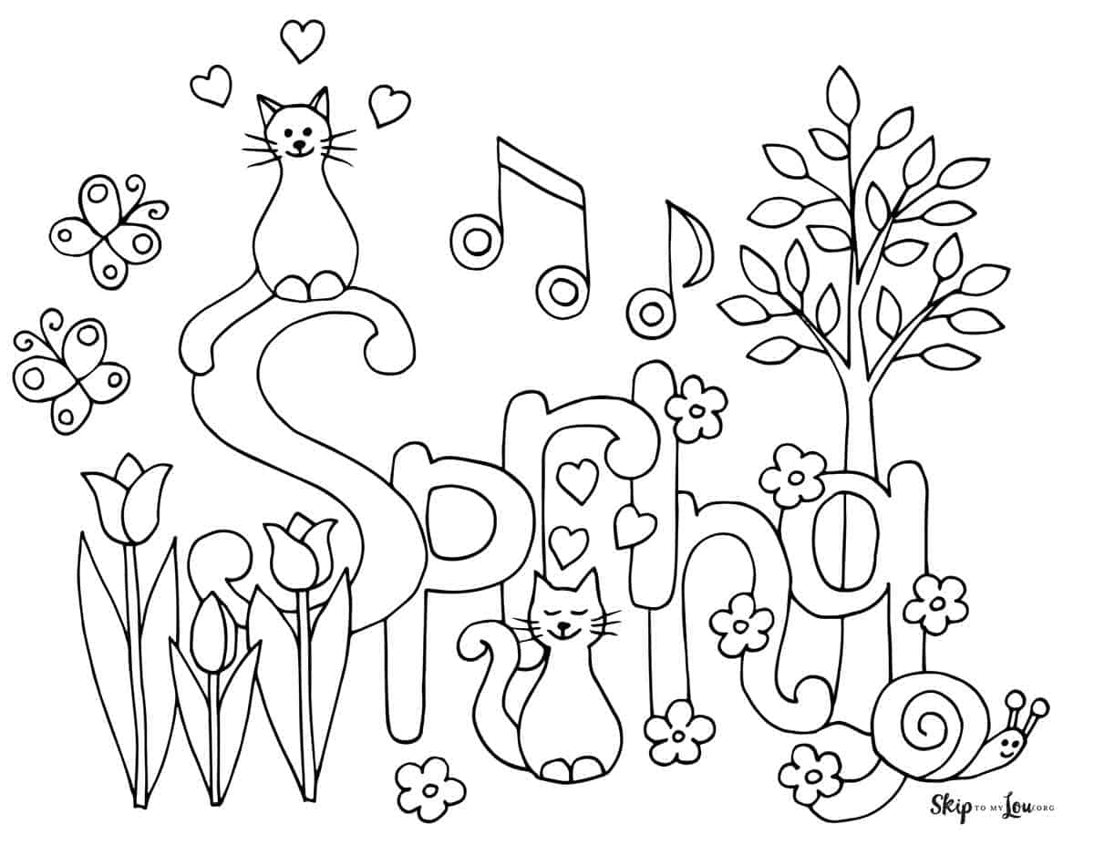 Spring Coloring Pages Spring Coloring Pages