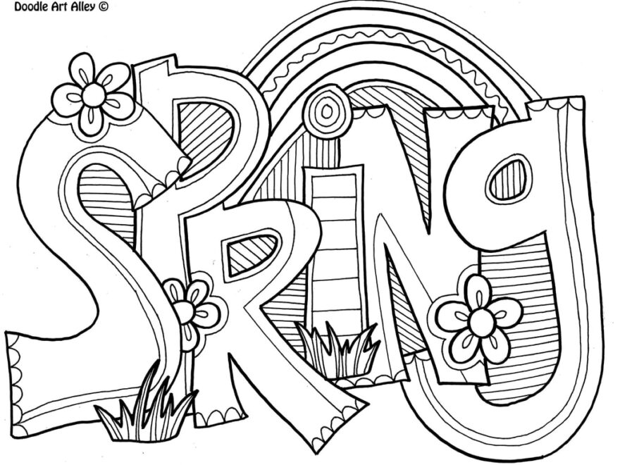 Spring Coloring Pages DOODLE ART ALLEY