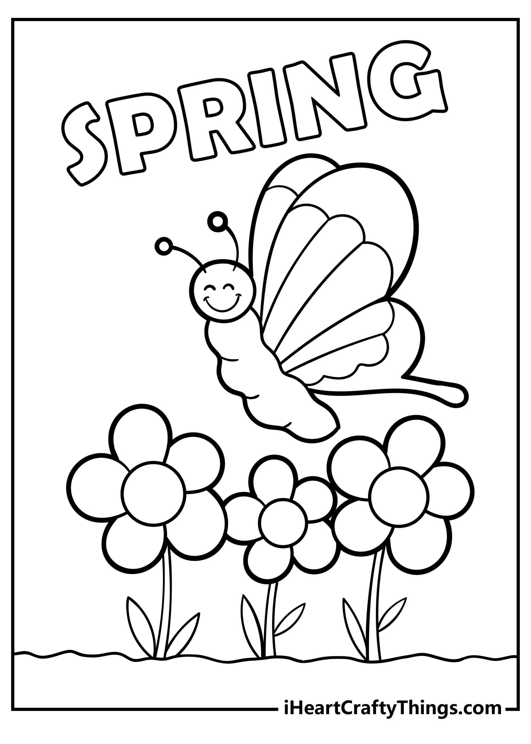 spring coloring pictures printable