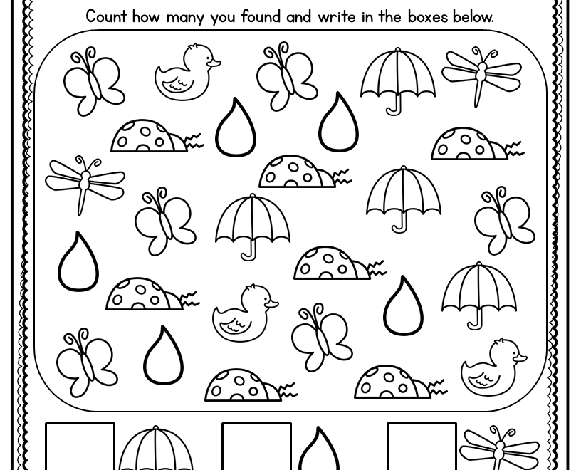 Spring Kindergarten Worksheets May Made By Teachers