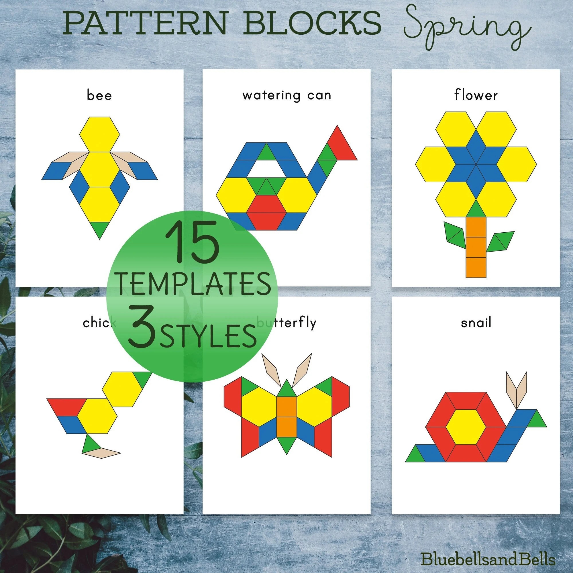 Spring Pattern Block Templates Sewing Pattern Library