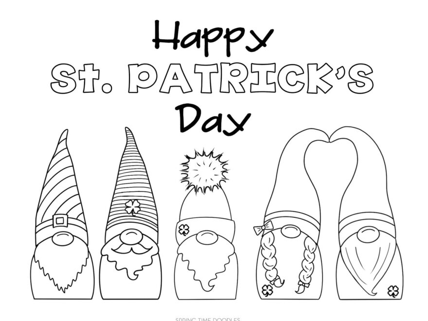 St Patrick s Day FREE Coloring Pages Spring Time Doodles