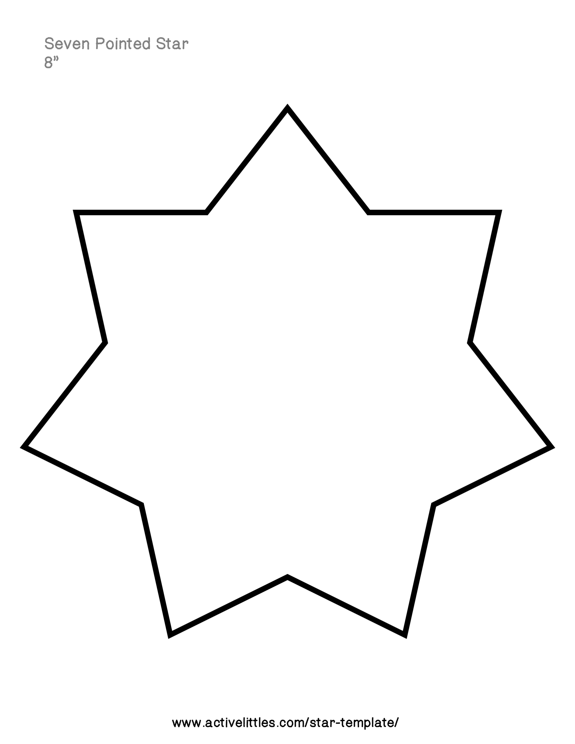 Star Template Active Littles
