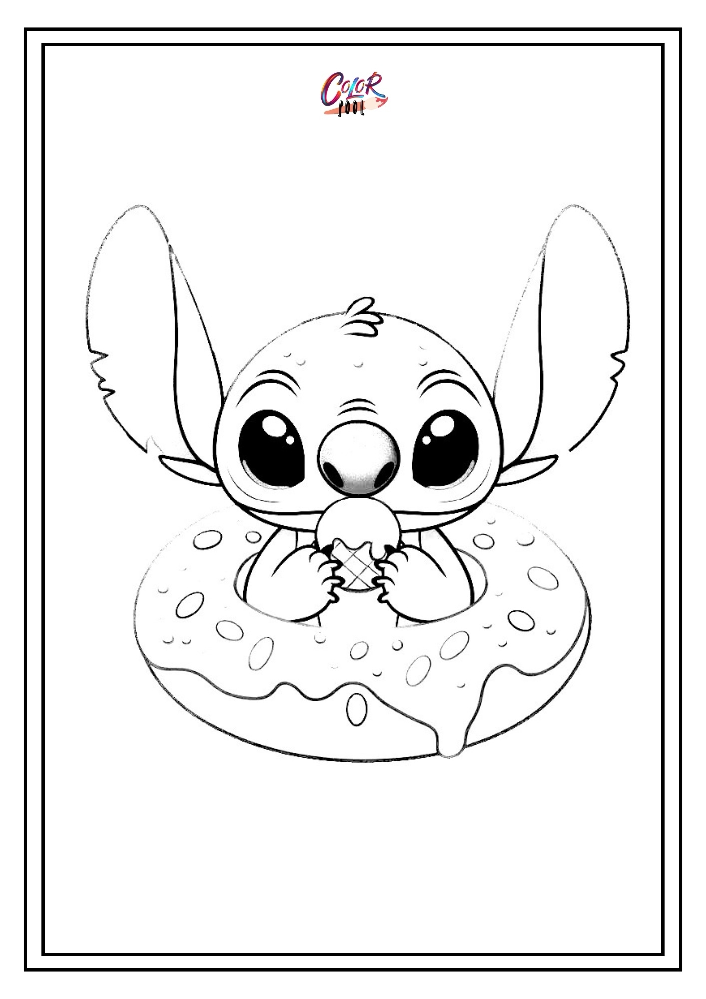 adorable cute stitch coloring pages