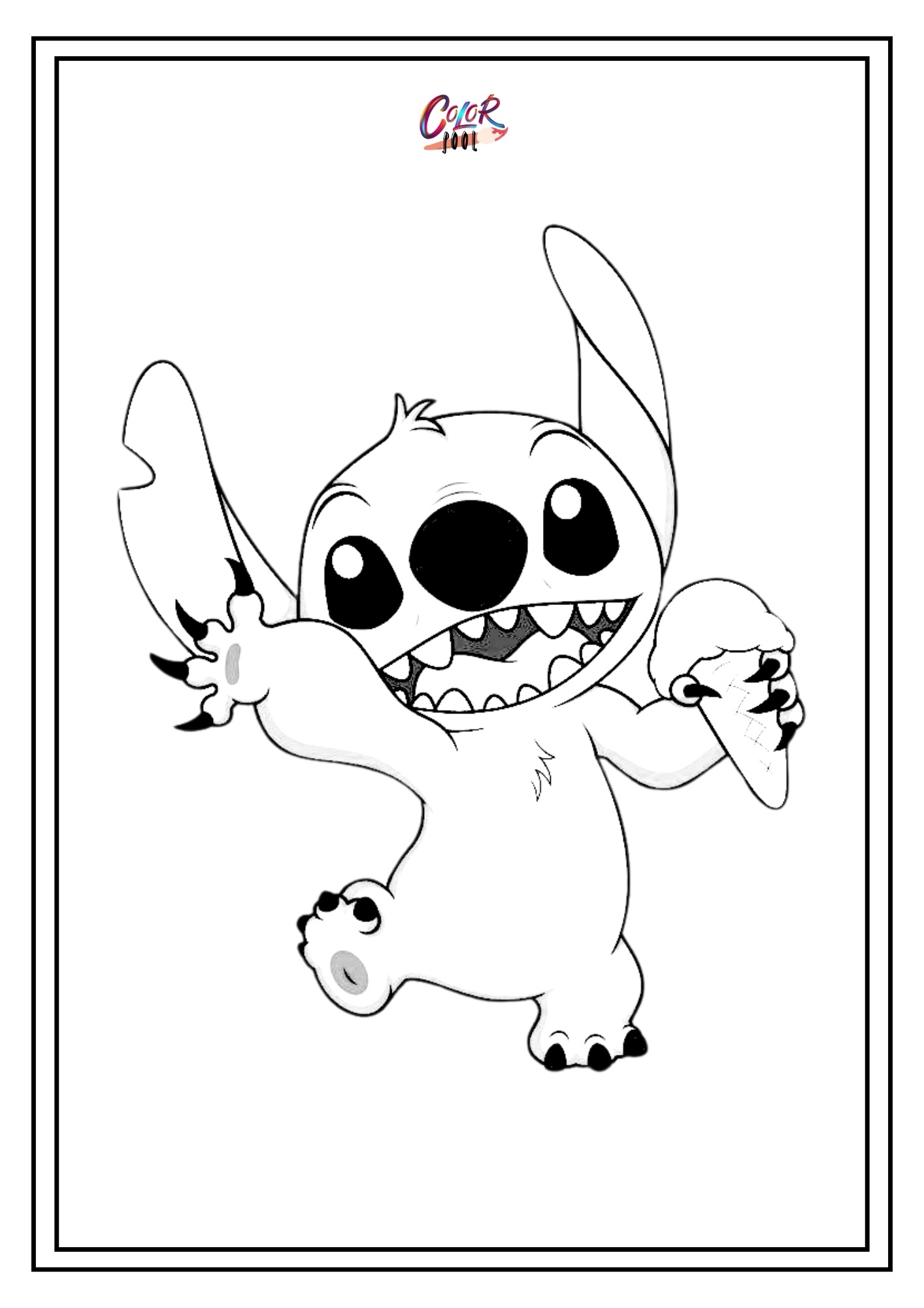 Stitch Coloring Pages 60 Free Printables Cute Funny 