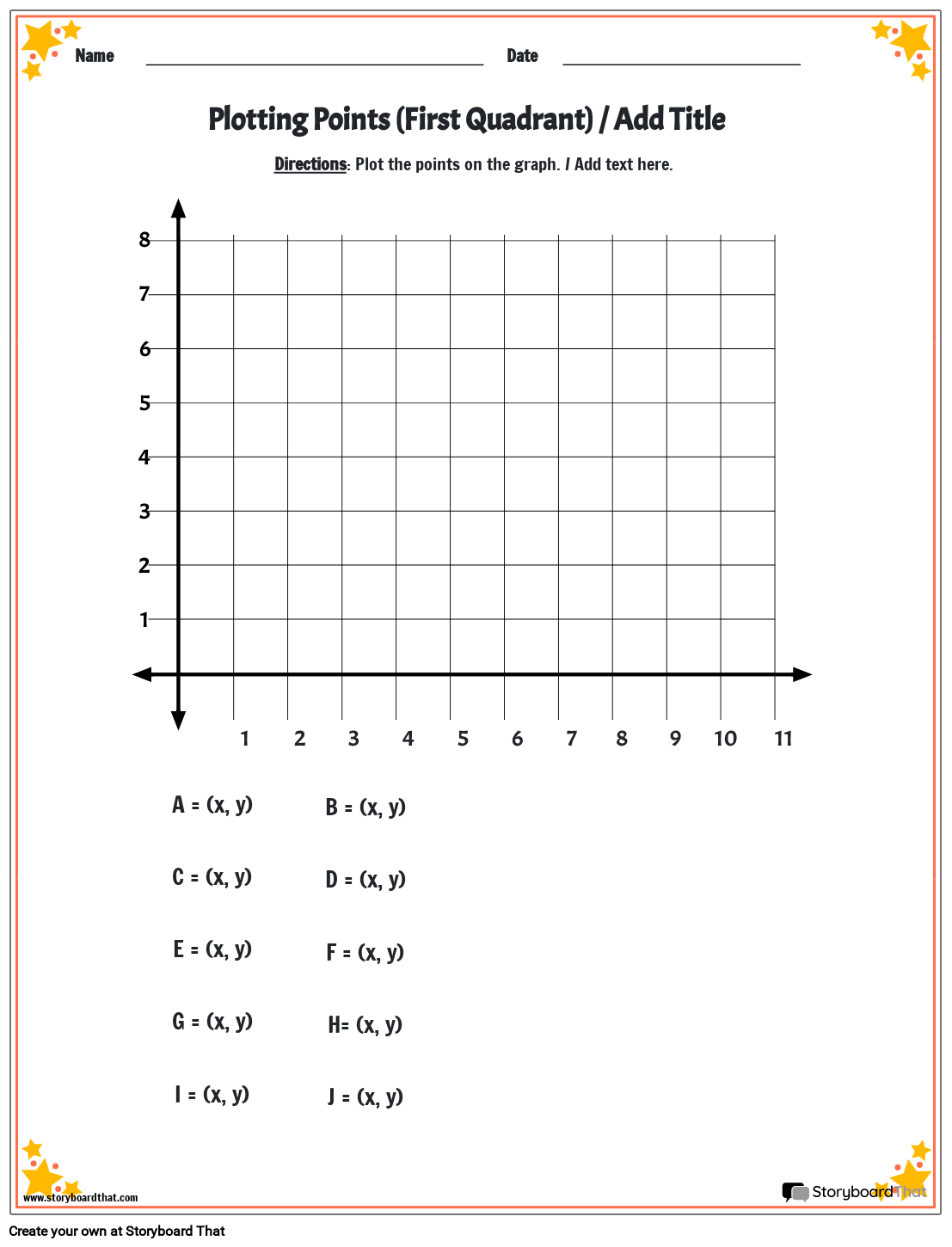 Storyboard That Create Coordinate Plane Worksheets Storyboard That Create Coordinate Plane Worksheets